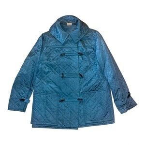 Vintage D’allairas Women’s Anorak Puffer Jacket. Blue Size 14 Button Up 70’